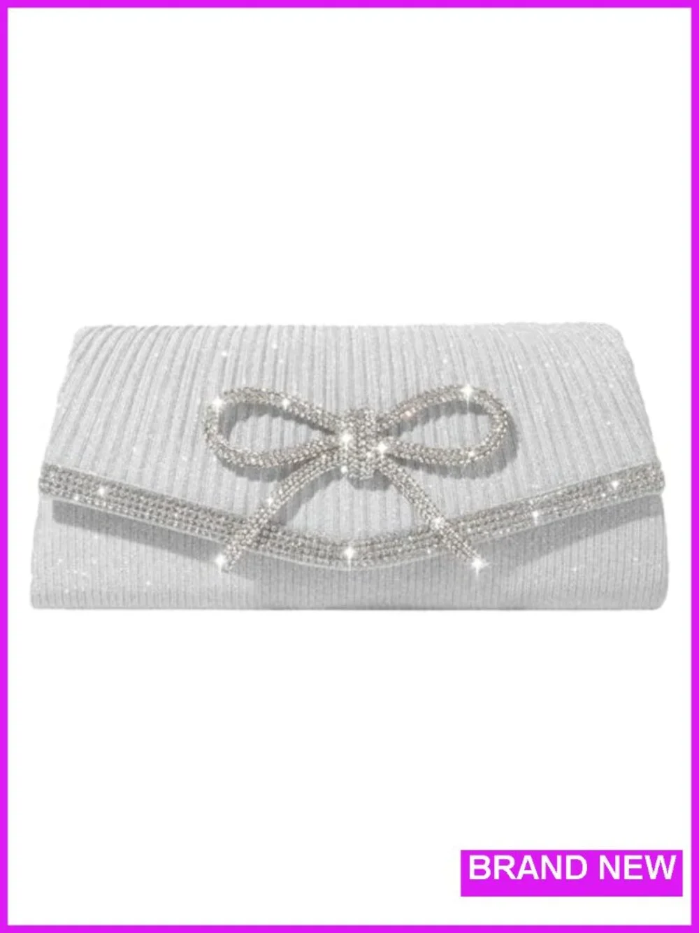 SH Clutch Purse Rhinestone Glitter Evening Bag with Detachable Chain
